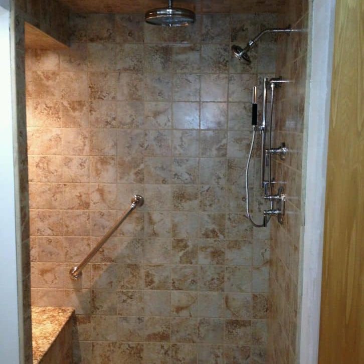 Tile shower